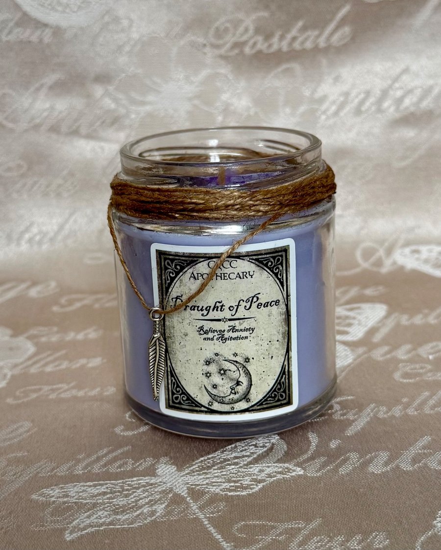 Lavender Moon Candle – Witchy Apothecary Crystal Candle for Relaxation & Peace
