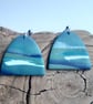 Seascape earrings, Arches, Polymer clay dangles, Blue green earrings, Abstract  - Image 3
