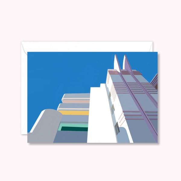Art Deco Building Greeting Card: Classic American Architecture (702)