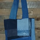"Denim Dream: The Patchwork Power Tote"
