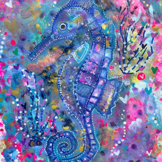 Seahorse Original painting