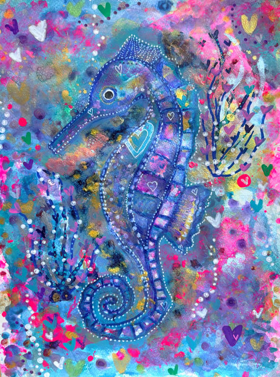 Seahorse Original painting