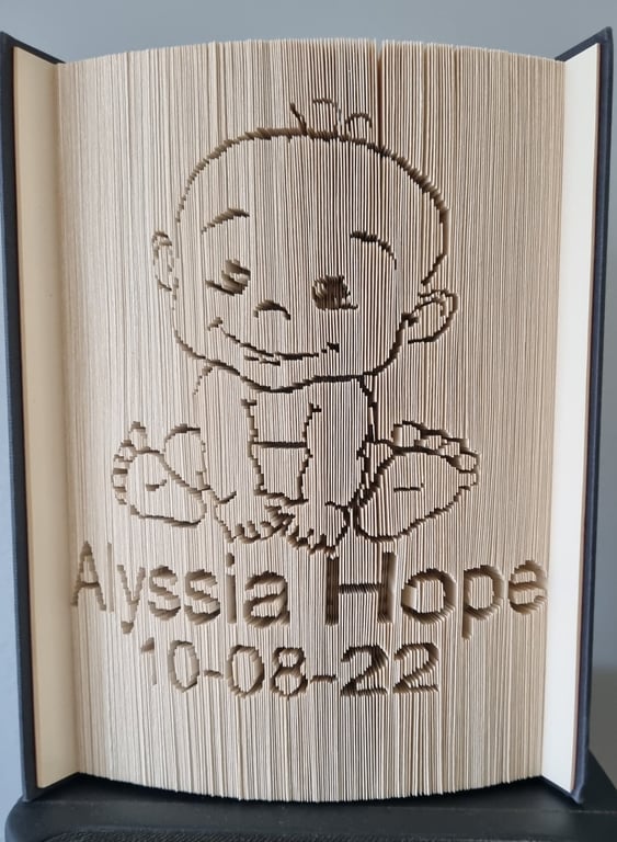 Cute Baby Custom 180 CUT & FOLD Book Folding Pattern - EMAILED PDF PATTERN