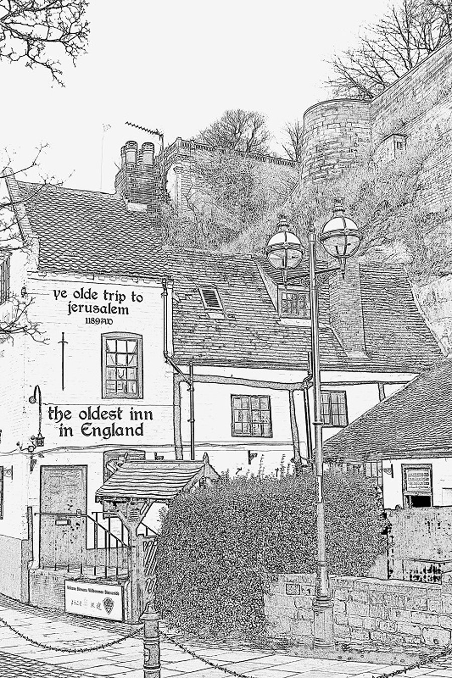The Old Inn A4 Digital Art Print