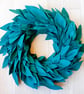Decorative Felt Wreath, Forest Green 'Leaves' Wreath, minimalist, simple. - Image 6