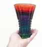 Rainbow Vase - Small Handpainted - Image 1