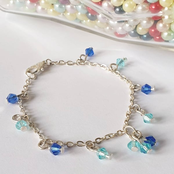 Make Your Own Chain Cluster Bracelet - Blue
