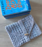 Granny Square Book Sleeve - Book Wrap - Grey Crocheted Book Sleeve - Image 7