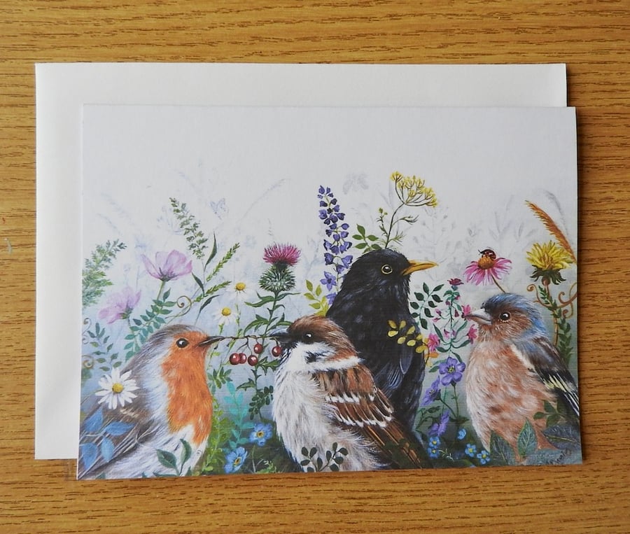 Greeting Card 5" x 7". Summer Meadow