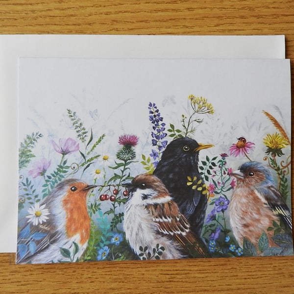 Greeting Card 5" x 7". Summer Meadow