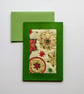 Individually Hand Crafted Textile Christmas Blank Card - Image 1