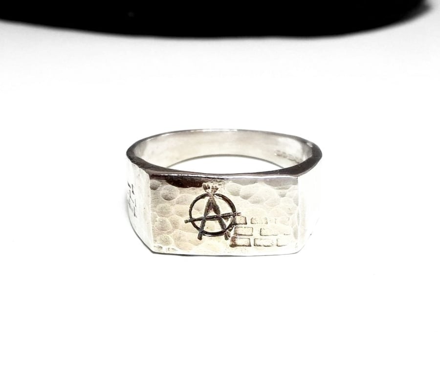 Sterling silver signet style rings