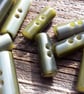 25mm & 30mm  Spanish Cylindrical Grey Green Multi 2 Hole Button Toggle - Image 1