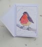 Hand Painted Robin Greetings Card - Blank Card with Envelope - Image 4
