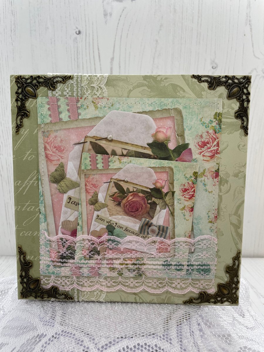 Folio - Lace & Rose Tuck Spot Folio by Carolee Crafts PB9 - 0024
