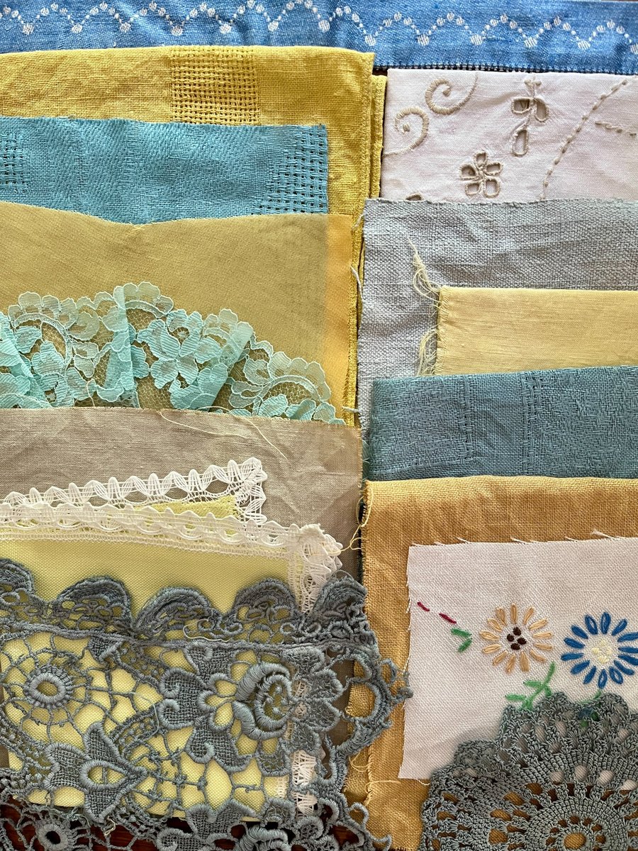 No.2 Curated Vintage and Plant-Dyed Textile Fabric Inspiration Pack 
