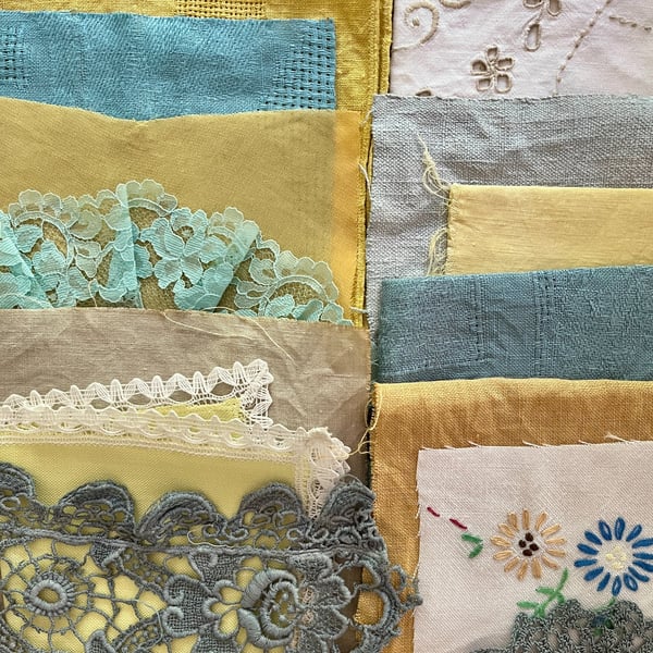 Curated Vintage and Plant-Dyed Textile Fabric Inspiration Pack 2