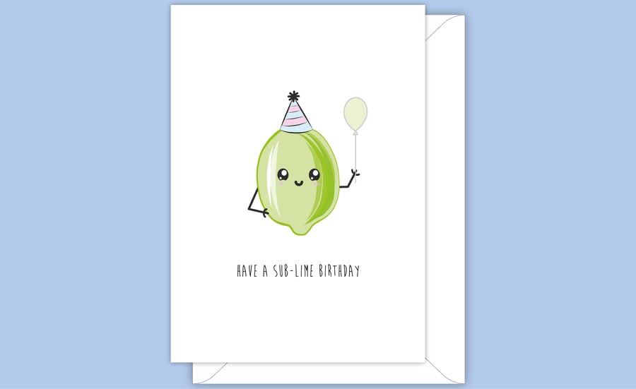 Funny Birthday Card, Happy Lime