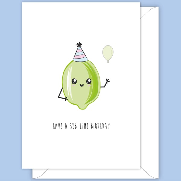 Funny Birthday Card, Happy Lime