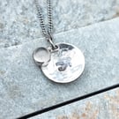Eye of Ra Necklace with Natural Scottish Gemstone and Recycled Sterling Silver