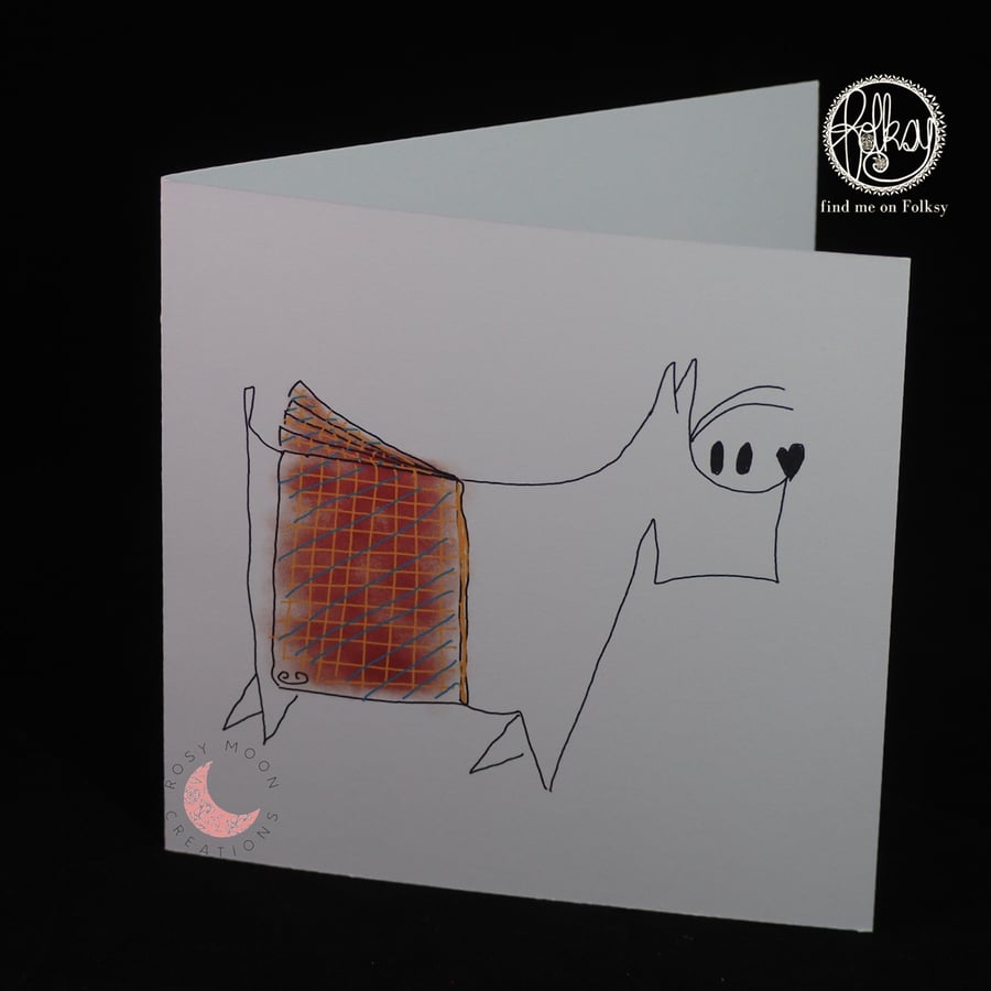 White Scottie Dog in a Kilt, Blank CardSeconds... Folksy