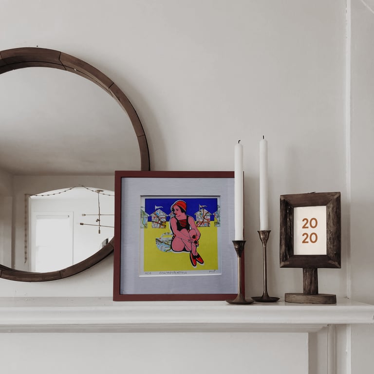 Contemplation, Mixed Media Screen Print 