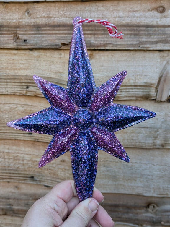 Sparkly Purple Supersize Star