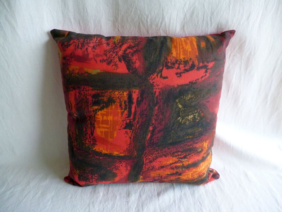 1960s vintage Francis Price fabric cushion cover