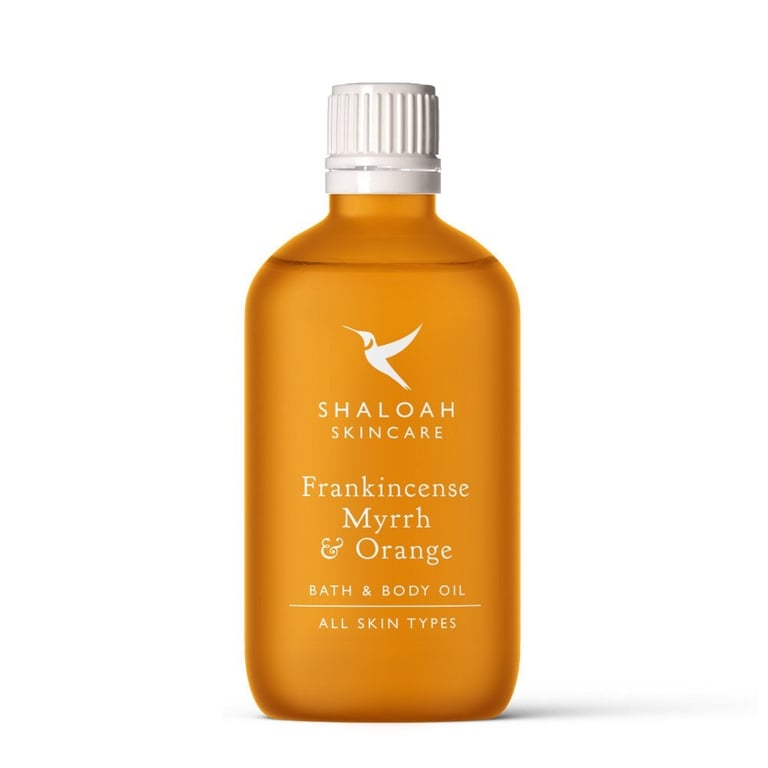 Bath and Body Oil with Frankincense, Myrrh & Orange Massage Oil Mothers day gift