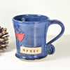 Hygge - Blue  Mug - Ceramic Stoneware Pottery UK Gift Gifts Mugs Tea Coffee 