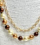 Summer Seconds- Statement Necklace with Twin Toggle Clasp Feature. - Image 2