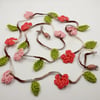 Crochet Peach Blossom Garland 