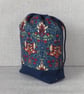 Project bag, drawstring bag, floral - Image 5