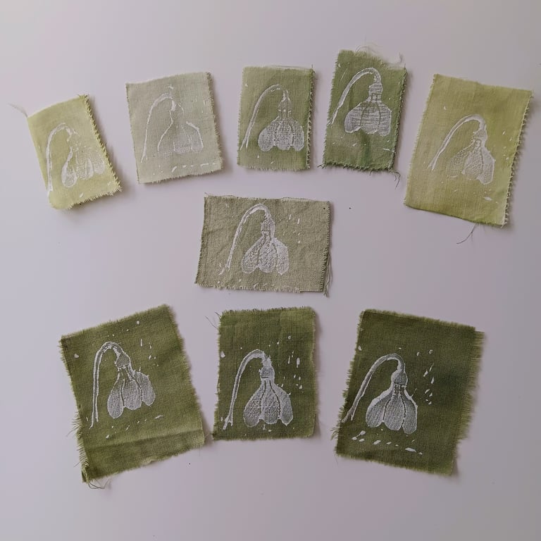 Snowdrop Lino Prints - Small Bundle - Slight Misprints