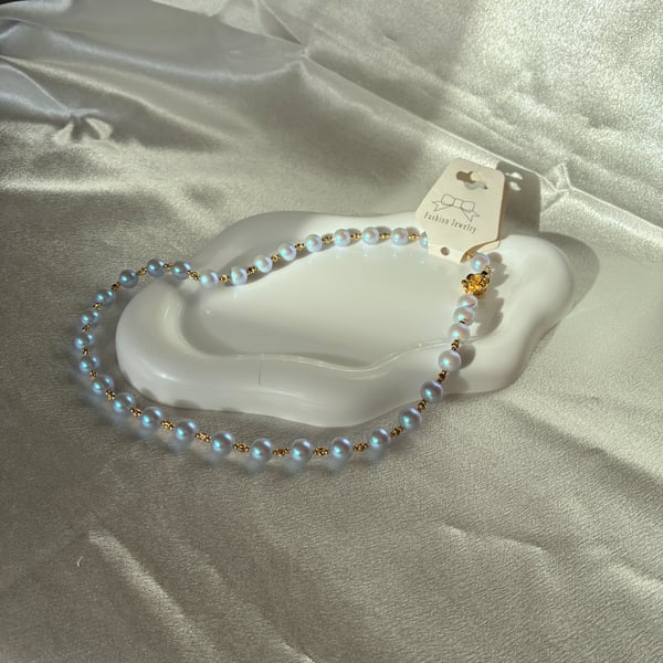 Blue Pearl Necklace