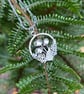 Handmade Sterling Silver Mushroom And Fern Pendant