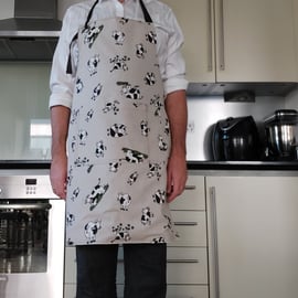 reversible, double layer apron COW in brown