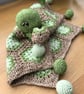Crocheted Pebbles the Turtle Baby Comforter - Handmade Baby Snuggle Lovey.
