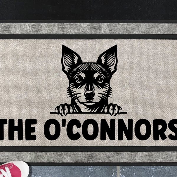 Rat Terrier Door Mat - Personalised All Weather Doormat - 45x70cm 