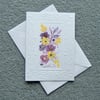 hand painted and embossed edging blank greetings card ( ref F 310)