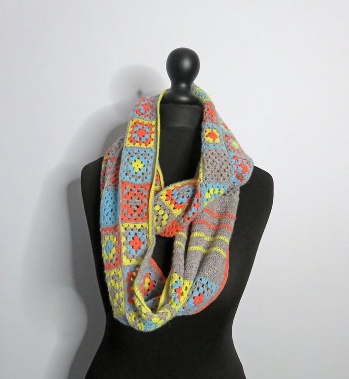 Granny Square Cowl Scarf