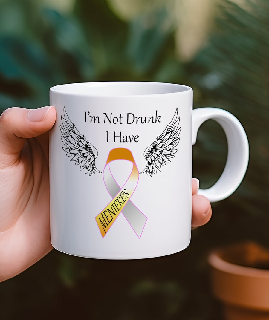 Meniere’s Disease Awareness Mug  Funny Support Gift  Chronic Illness