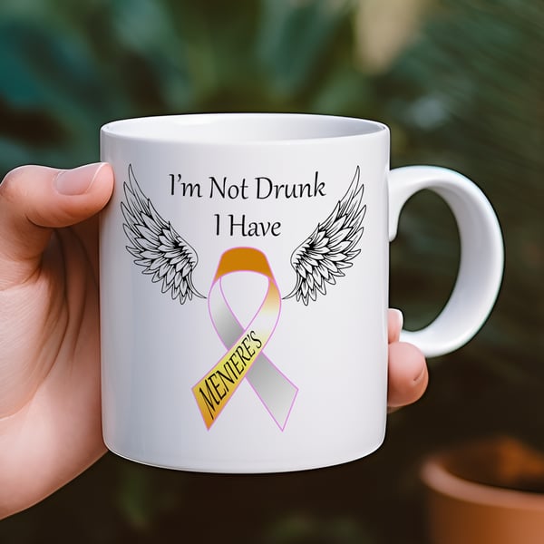 Meniere’s Disease Awareness Mug  Funny Support Gift  Chronic Illness