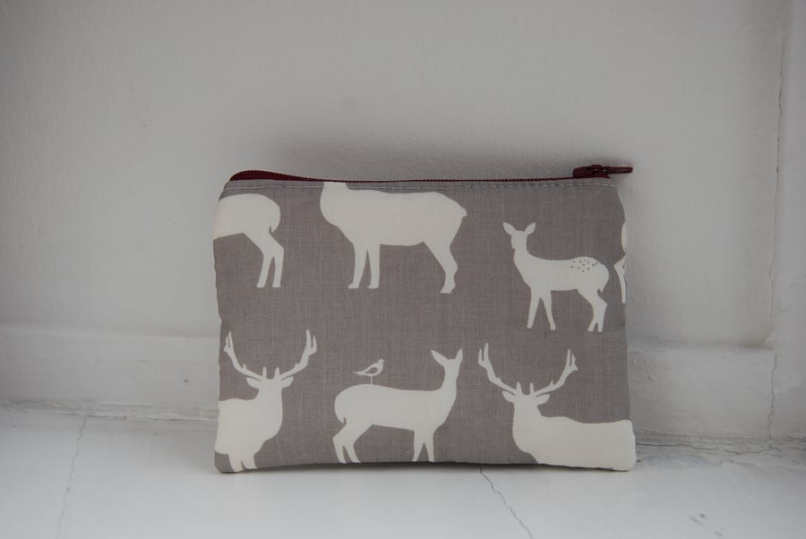 Deer print purse or pouch