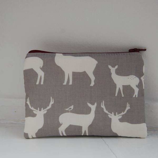 Deer print purse or pouch