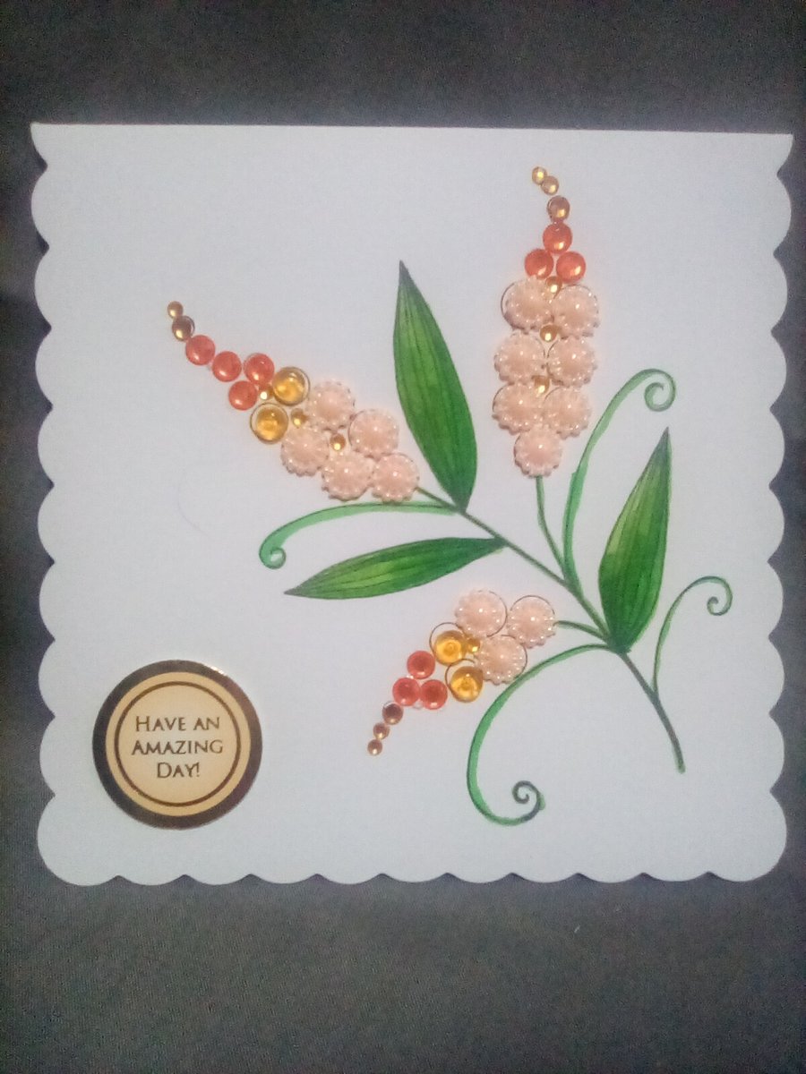Unique floral watercolour handmade all occasion blank card