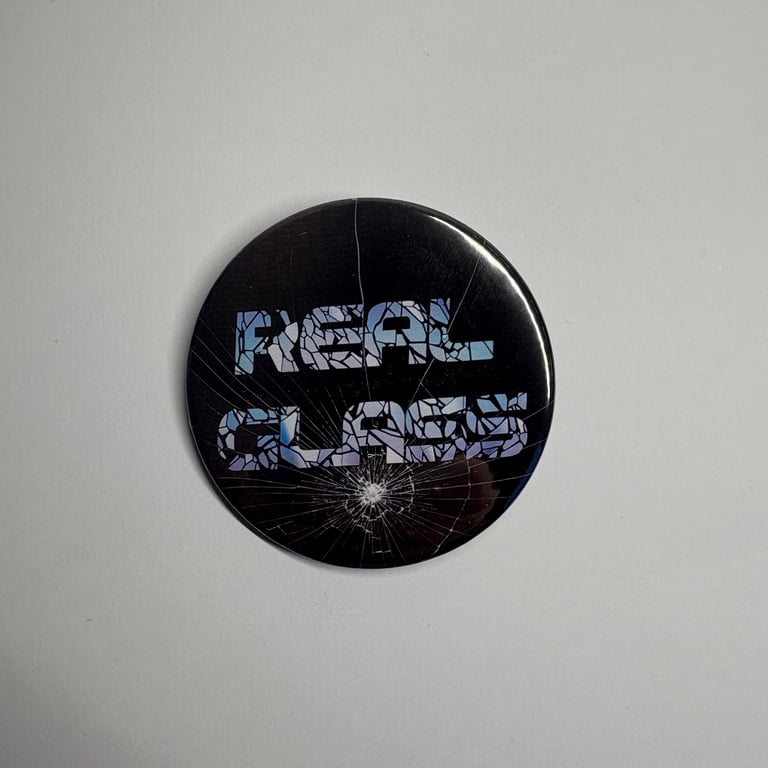 Real Glass of violence button Badge, Pro Wrestling Themed AEW WWE NXT pin badge 