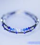 Bracelet Hematite and Swarovski stretchy handmade alternative - Image 6