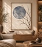 Winter Branch Wall Art - Minimalist Japandi Snow Print (Physical Print)