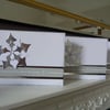 Pack of 4 Silver and White Poinsettia Christmas Cards